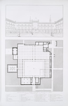 Plan et vue de la grande cour de la Mosquée El Azhar