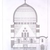 Coupe de la salle du tombeau de la Mosquée Barkauk