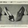 Fancy trimmed evening slippers of satin and kid with bows and buckles