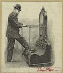 Man polishing his shoes on a machine