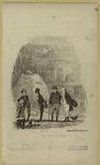 Illustration from Dickens depicting men observing a shoe shiner