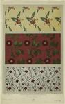 Floral textile designs, 14th century