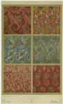 Floral textile designs, 12th century