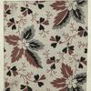 Printed swatch with floral design, England, 19th century