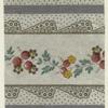 Printed swatch with floral design, 19th century