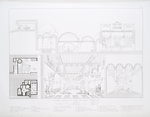 Plans, coupe et vues du Bain Tambaleh