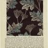 Textile design with leaves, 19th century