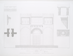 Plan, élévation et détails de la porte Bab-el-Fotouh (de la Conquête)