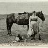 Mrs. Wallihan with dog and hunting pony
