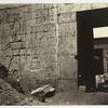 Wall to left of second portal at temple at Medinet Abu