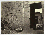 Wall to left of second portal at temple at Medinet Abu