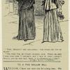 Women conversing on the street, one in mourning dress