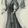 Woman in nautical clothing, front and back view, ca. 1908