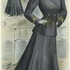 Woman in nautical clothing, front and back view, ca. 1908