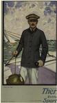 Man in sport clothes standing on a boat