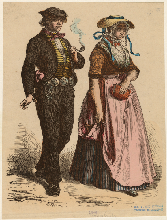 Dutch man and woman - NYPL Digital Collections