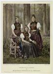 German women surrounded by trees and flowers