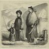 Officier supérieur en costume d'hiver ; Femme et enfant mongols