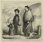 Officier supérieur en costume d'hiver ; Femme et enfant mongols