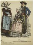 Swiss women and man in traditional costume