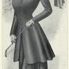 Woman in riding gear, front and rear views