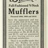 Bradley full-fashioned v-neck mufflers (patented 1908, 1909 and 1910)