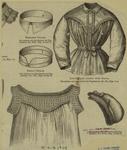 Bismarck collar ; Sultan collar ; Lady's night jacket with frills ; Linen night-cap