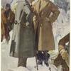 [Man and woman wearing coats, hats, and boots  in snow]
