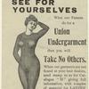 See for yourselves what our patents do for a union undergarment then you will take no others