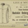 Lee & Munn, manufacturers of P. H. Lee's patent ventilated buckskin undergarments for ladies and gentlemen, no. 50 Court Street, Binghamton, N.Y