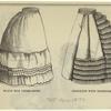 Black silk under-skirt ; Crinoline with tournure