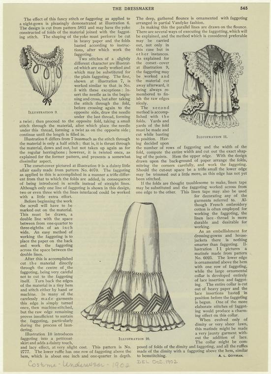 Corset-cover ; Petticoat-skirt ; Matinée, 1901s - NYPL Digital