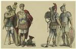 German standard bearer, Roman general and Roman soldiers