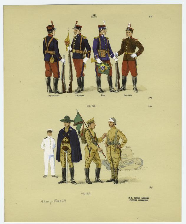 Brazilian military uniforms, 1921-1922 - NYPL Digital Collections