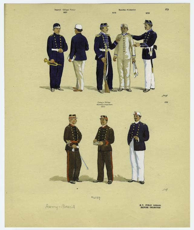 Brazilian military uniforms, 1889-1893 - NYPL Digital Collections