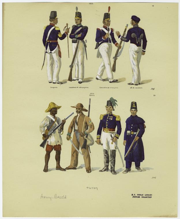 Brazilian military uniforms, 1824-1825 - NYPL Digital Collections