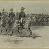 French military officers riding on horseback, 19th century
