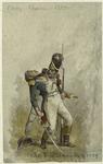 French soldier catching a wounded soldier, 19th century
