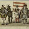 German noblemen, soldier in armor and cadet