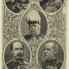 Sir J. L. Simmons ; Herzog von Cambridge ; Prinz von Wales ; Herzog von Connaught ; Lord Roberts