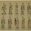 Infanterie anglaise: Claron, soldat, officier, porte-drapeau