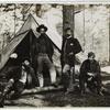 American soldiers posing before a tent, 1861-1865