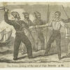 The pirates striking off the arm of Capt. Babcock