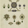 Earrings, hand ornament, pendant and parts of a necklace worn by men, India