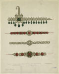 Forehead ornament (sarpech), with plume ; Bracelet (panchi) ; Bracelet (panchi) ; Bracelet (panchi)