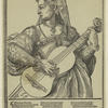 Woman playing the lute.