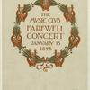 The Music Club farewell concert January 18 1896.