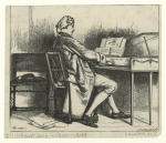 Man playing the harpsichord.