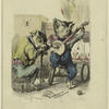 Hog playing the banjo.