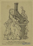 Dame jouant de l'orgue, d'apres une tapisserie de la cathedrale d'Angers.